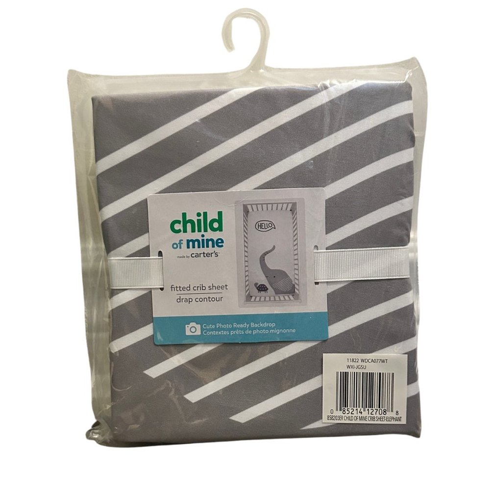 Elephant Turtle Crib Sheet - Photo Ready Backdrop